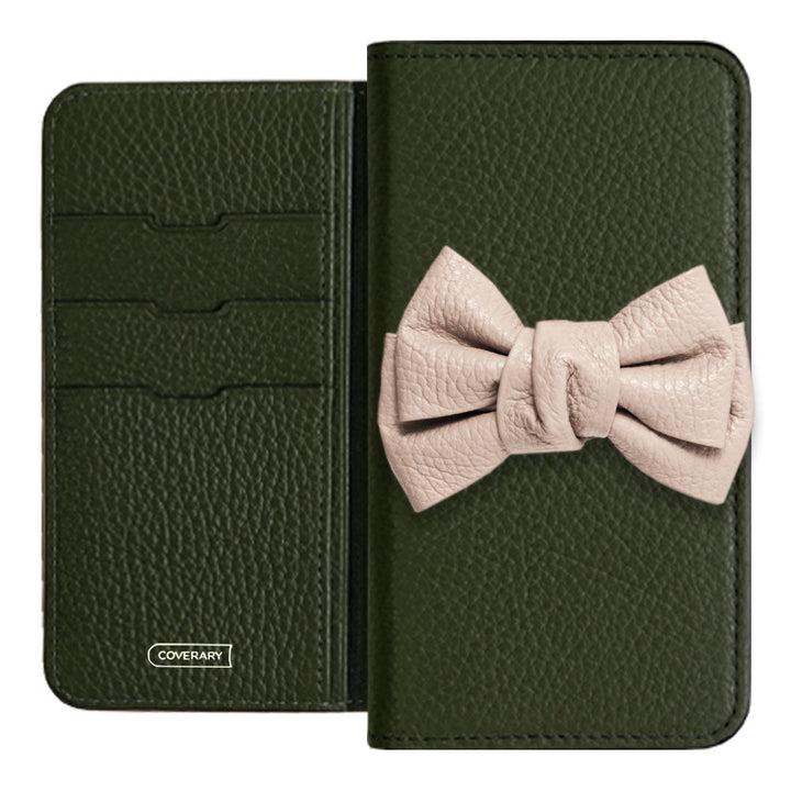 Cuir véritable 32 couleurs cuir italien grainé double nœud décor étui portefeuille série Google Pixel