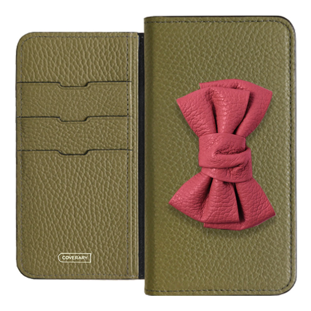 Cuir véritable 32 couleurs cuir italien grainé double nœud décor étui portefeuille série Google Pixel