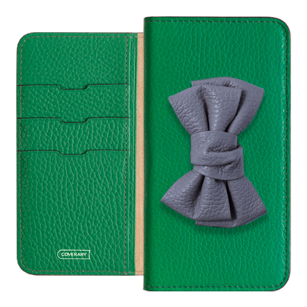 Cuir véritable 32 couleurs cuir italien grainé double nœud décor étui portefeuille série Google Pixel