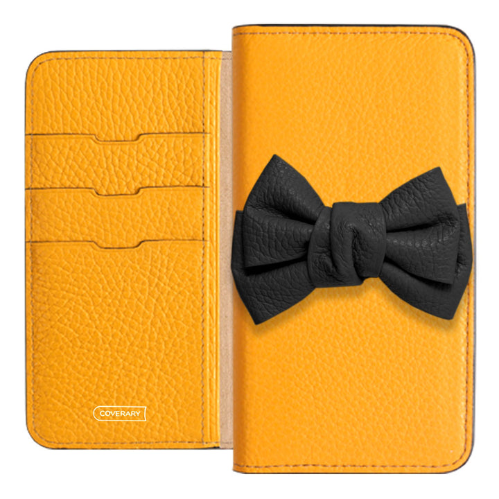 Cuir véritable 32 couleurs cuir italien grainé double nœud décor étui portefeuille série Google Pixel