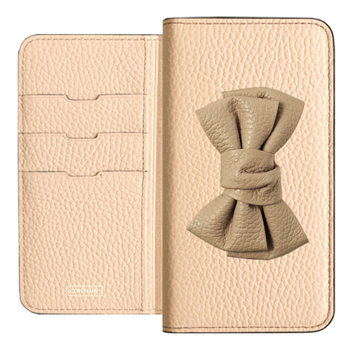 Cuir véritable 32 couleurs cuir italien grainé double nœud décor étui portefeuille série Google Pixel