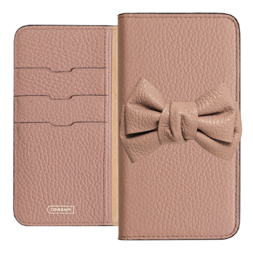 Cuir véritable 32 couleurs cuir italien grainé double nœud décor étui portefeuille série Google Pixel