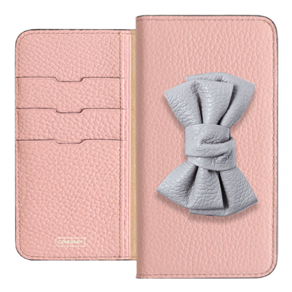 Cuir véritable 32 couleurs cuir italien grainé double nœud décor étui portefeuille série Google Pixel