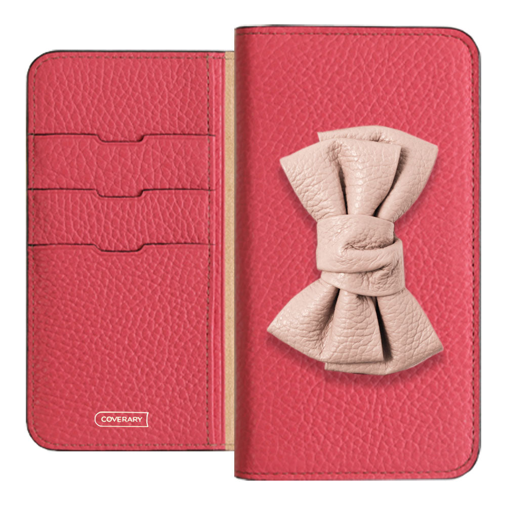 Cuir véritable 32 couleurs cuir italien grainé double nœud décor étui portefeuille série Google Pixel