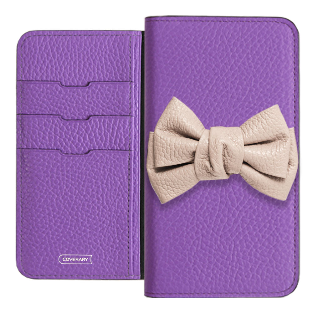 Cuir véritable 32 couleurs cuir italien grainé double nœud décor étui portefeuille série Google Pixel