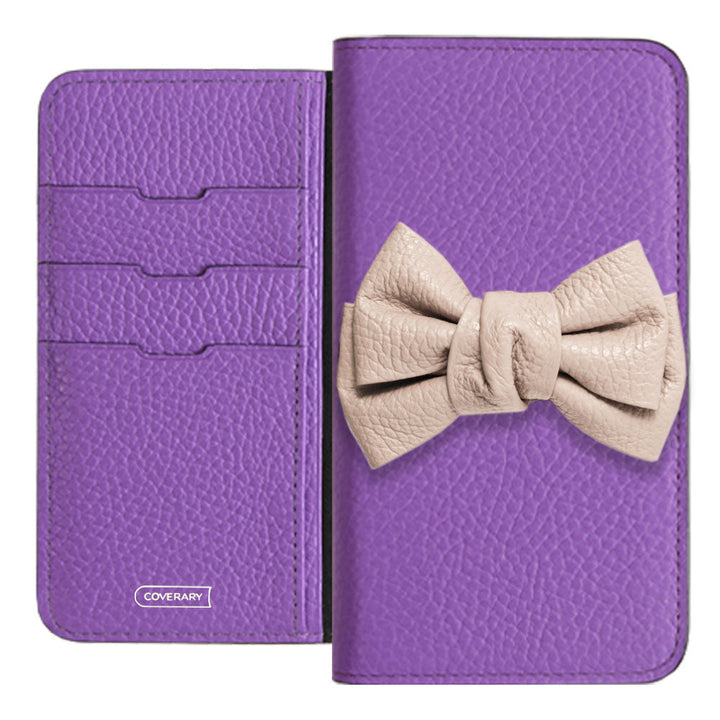 Cuir véritable 32 couleurs cuir italien grainé double nœud décor étui portefeuille série Google Pixel