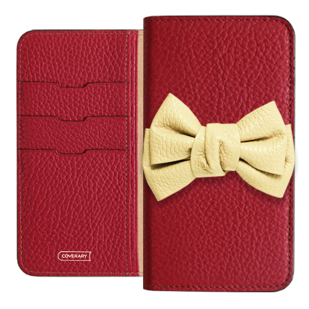 Cuir véritable 32 couleurs cuir italien grainé double nœud décor étui portefeuille série Google Pixel