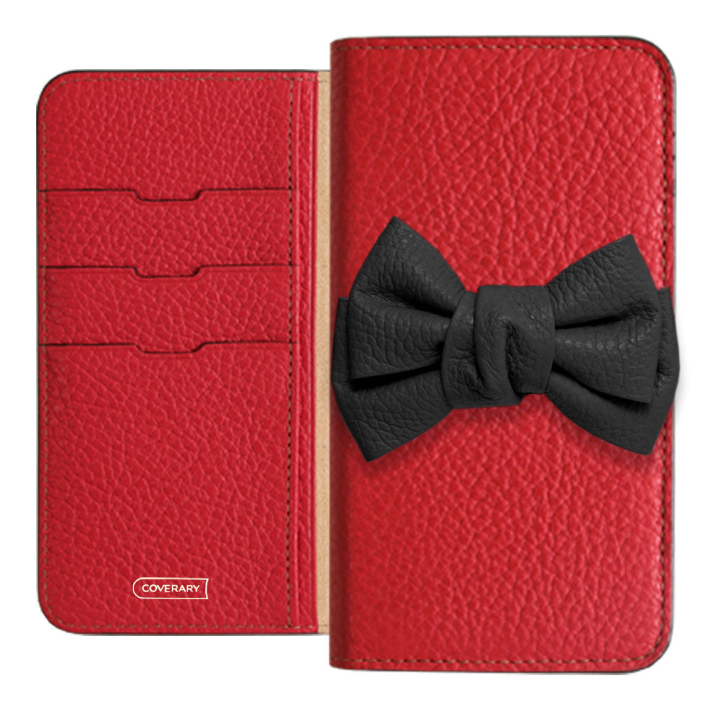 Cuir véritable 32 couleurs cuir italien grainé double nœud décor étui portefeuille série Google Pixel