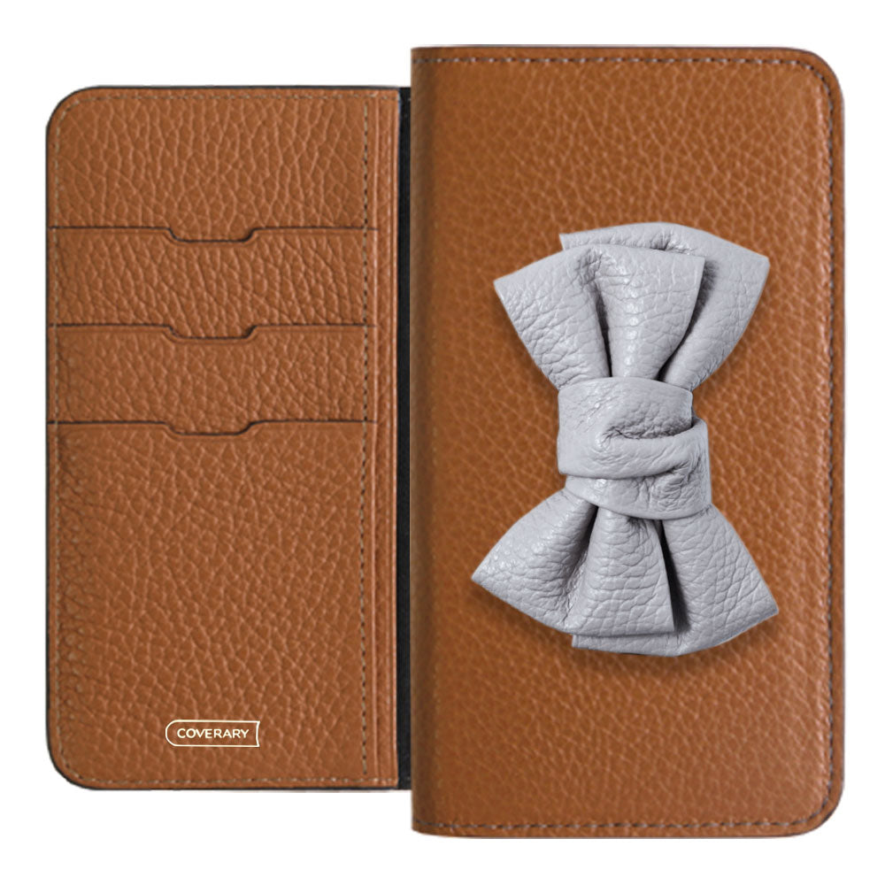 Cuir véritable 32 couleurs cuir italien grainé double nœud décor étui portefeuille série Google Pixel