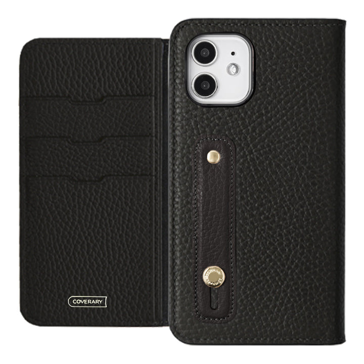 Genuine leather 32 colors Italian shrink leather with finger belt notebook-style case for Google Pixel series