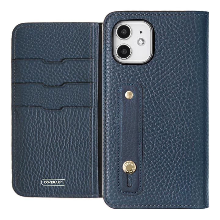 Genuine leather 32 colors Italian shrink leather with finger belt notebook-style case for Google Pixel series