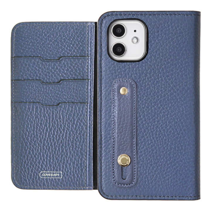 Genuine leather 32 colors Italian shrink leather with finger belt notebook-style case for Google Pixel series