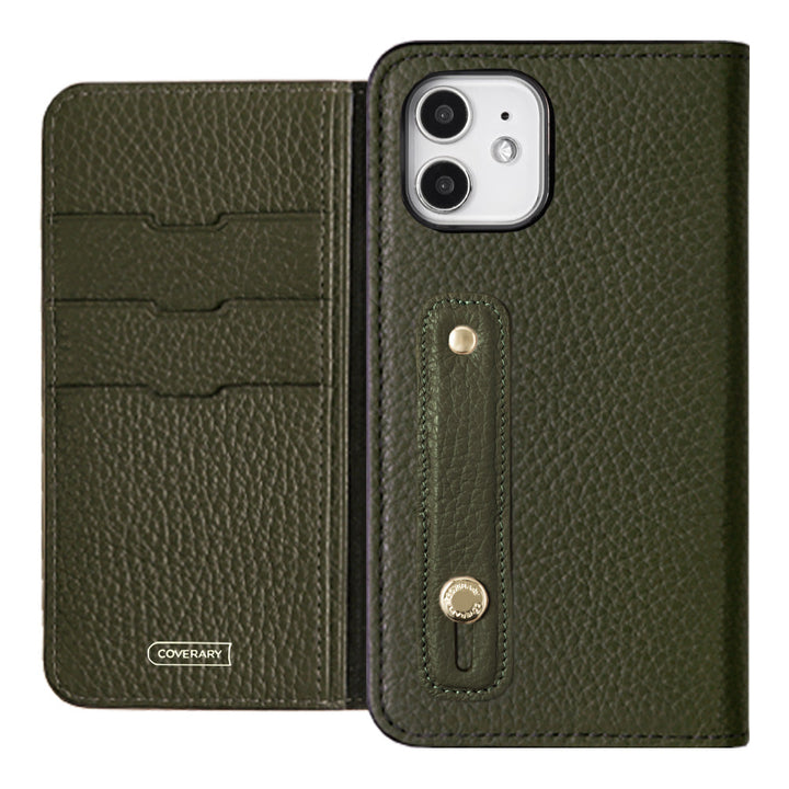 Genuine leather 32 colors Italian shrink leather with finger belt notebook-style case for Google Pixel series