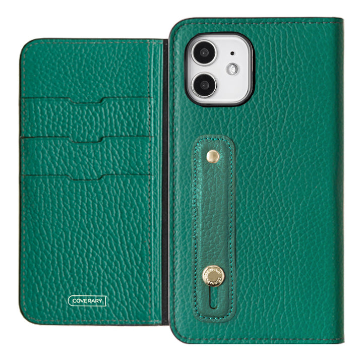 Genuine leather 32 colors Italian shrink leather with finger belt notebook-style case for Google Pixel series