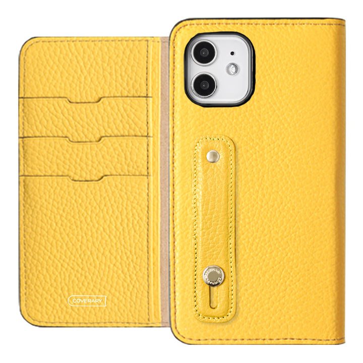 Genuine leather 32 colors Italian shrink leather with finger belt notebook-style case for Google Pixel series