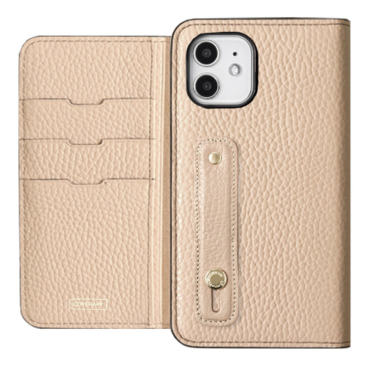 Genuine leather 32 colors Italian shrink leather with finger belt notebook-style case for Google Pixel series