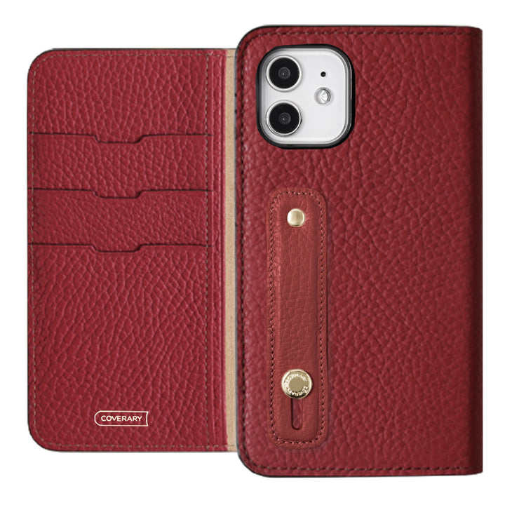 Genuine leather 32 colors Italian shrink leather with finger belt notebook-style case for Google Pixel series