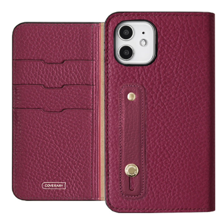 Genuine leather 32 colors Italian shrink leather with finger belt notebook-style case for Google Pixel series