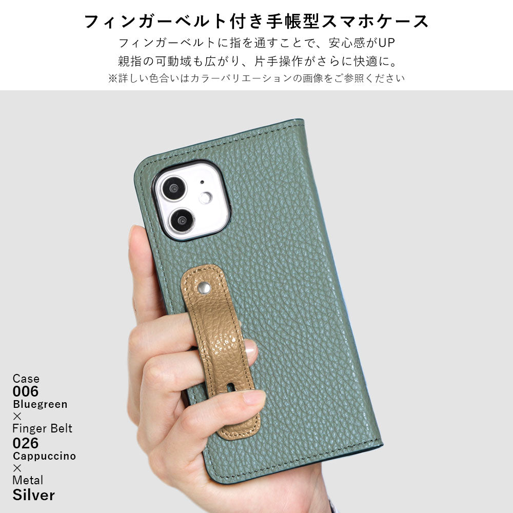 Genuine leather 32 colors Italian shrink leather with finger belt notebook-style case for Google Pixel series