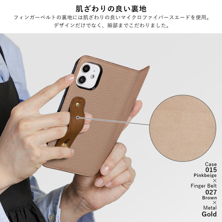 Genuine leather 32 colors Italian shrink leather with finger belt notebook-style case for Google Pixel series