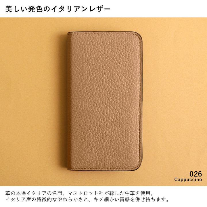 Genuine leather 32 colors Italian shrink leather flower decoration notebook-style case Xperia series