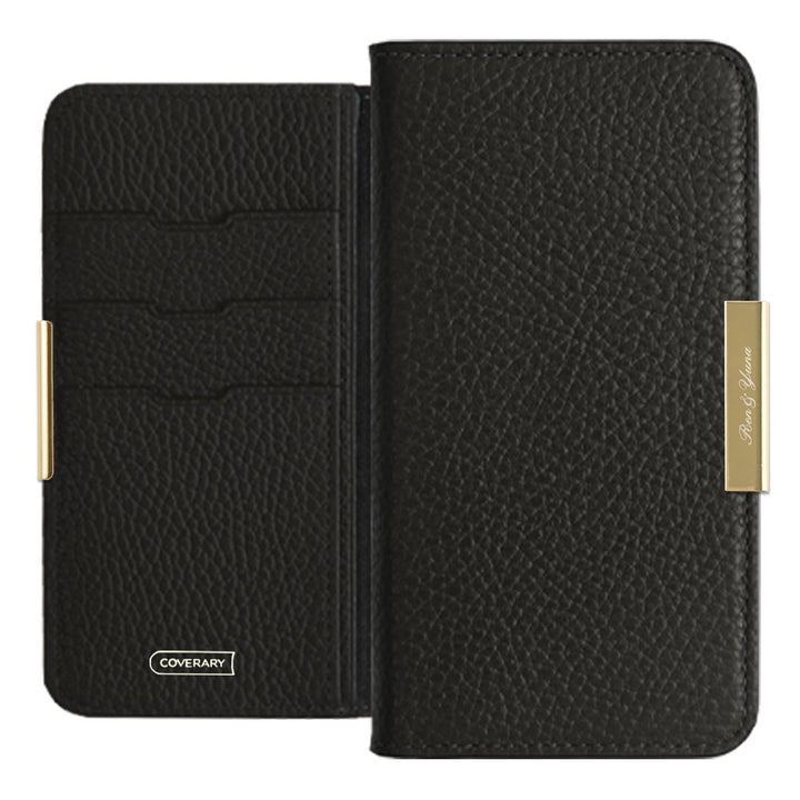 Cuir véritable 32 couleurs cuir italien grainé gravure laser cadre doré décoration étui portefeuille