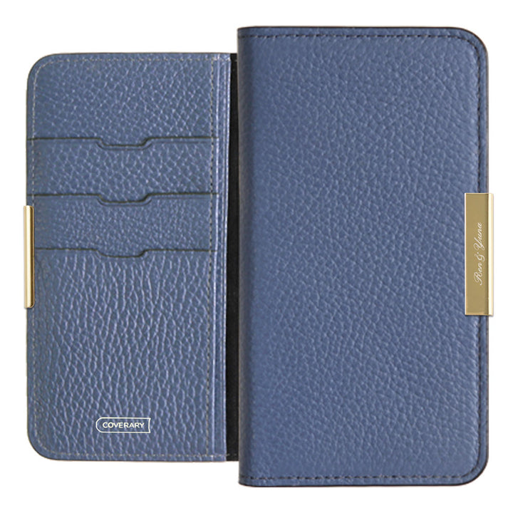 Cuir véritable 32 couleurs cuir italien grainé gravure laser cadre doré décoration étui portefeuille