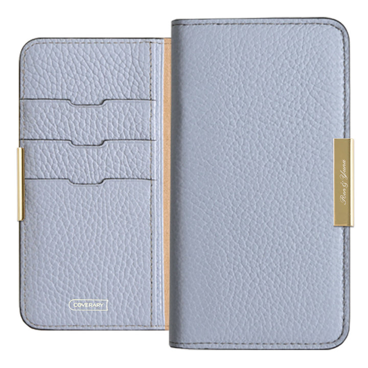 Cuir véritable 32 couleurs cuir italien grainé gravure laser cadre doré décoration étui portefeuille