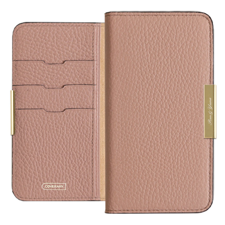 Cuir véritable 32 couleurs cuir italien grainé gravure laser cadre doré décoration étui portefeuille