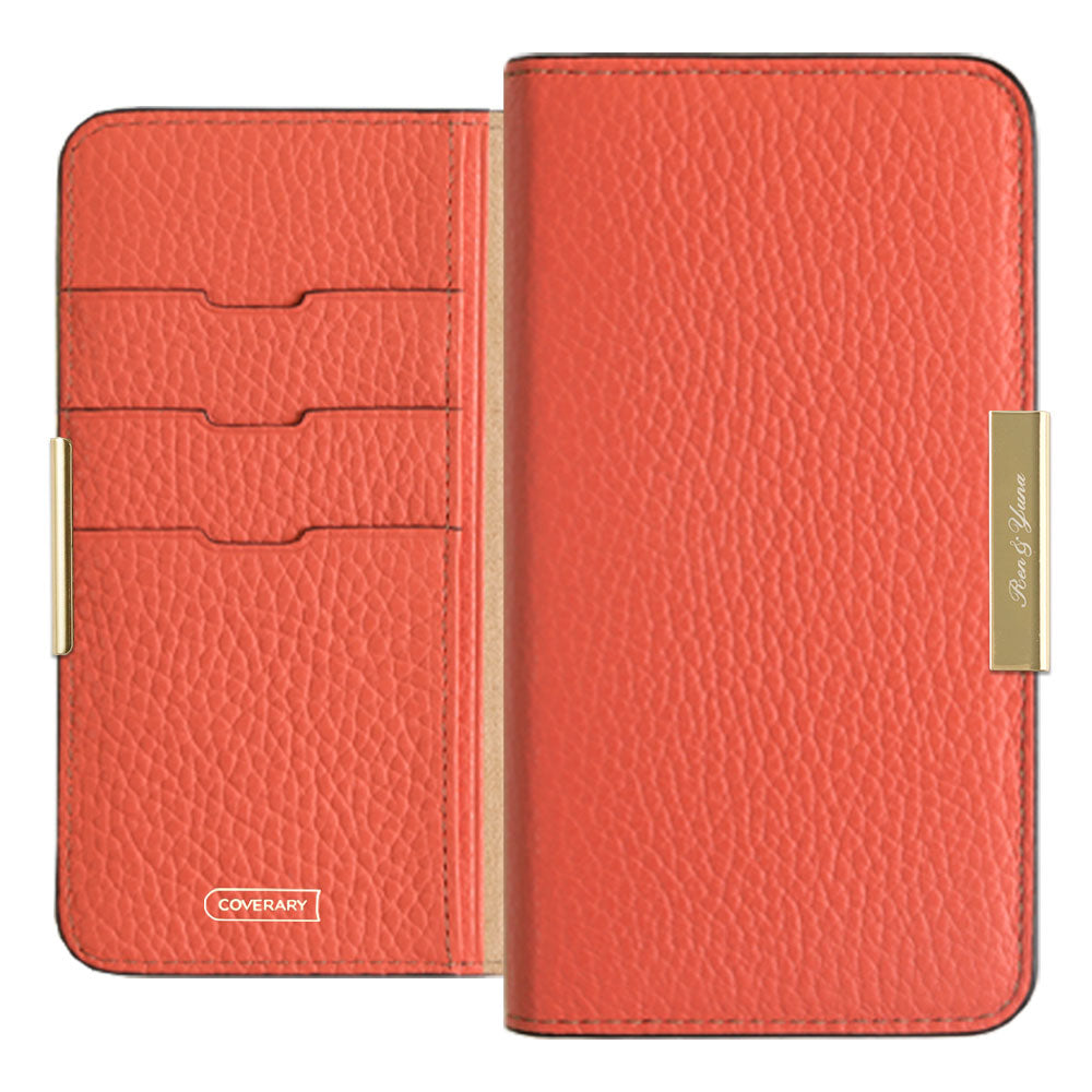 Cuir véritable 32 couleurs cuir italien grainé gravure laser cadre doré décoration étui portefeuille