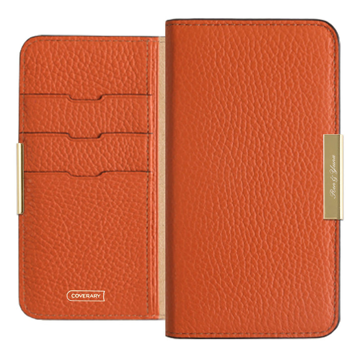 Cuir véritable 32 couleurs cuir italien grainé gravure laser cadre doré décoration étui portefeuille