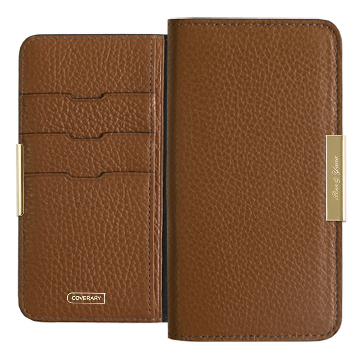 Cuir véritable 32 couleurs cuir italien grainé gravure laser cadre doré décoration étui portefeuille