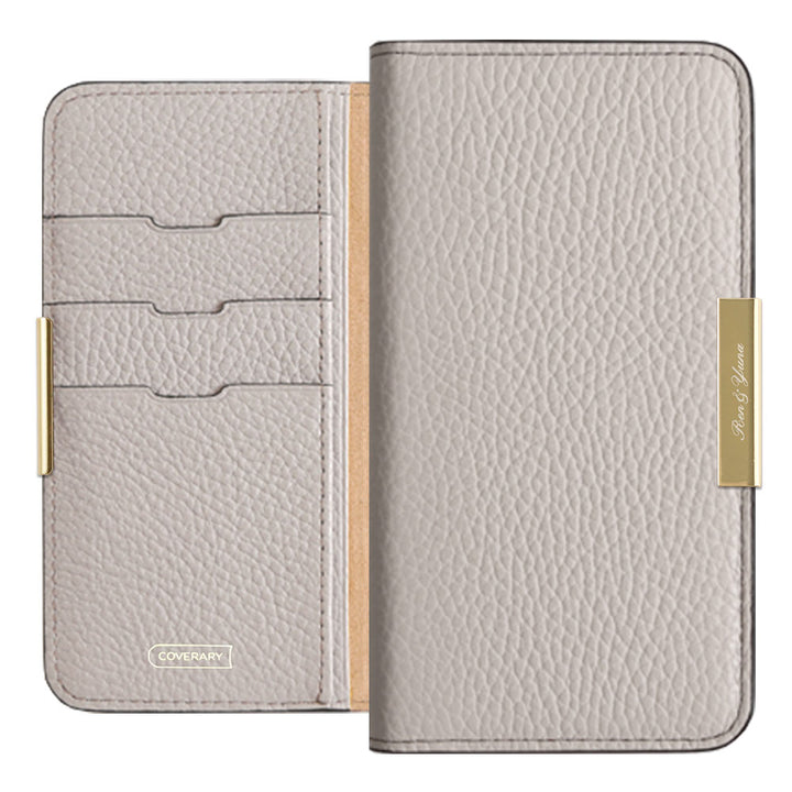 Cuir véritable 32 couleurs cuir italien grainé gravure laser cadre doré décoration étui portefeuille