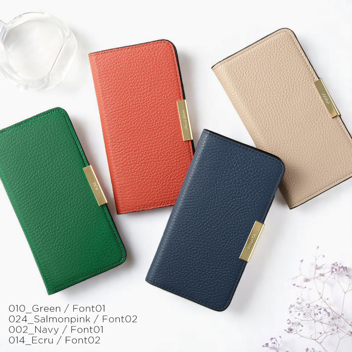 Cuir véritable 32 couleurs cuir italien grainé gravure laser cadre doré décoration étui portefeuille