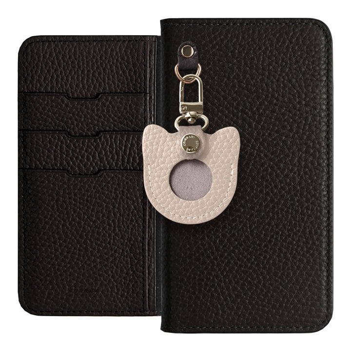 Genuine Leather 32 Colors Italian Shrink Leather Recommended Face Charm Can Badge Included Notebook-Style Case for Xperia Series