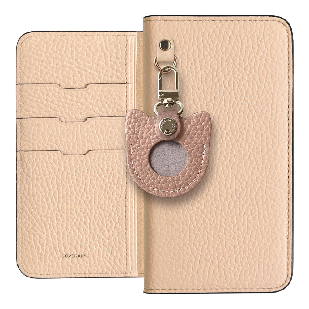 Genuine Leather 32 Colors Italian Shrink Leather Recommended Face Charm Can Badge Included Notebook-Style Case for Xperia Series