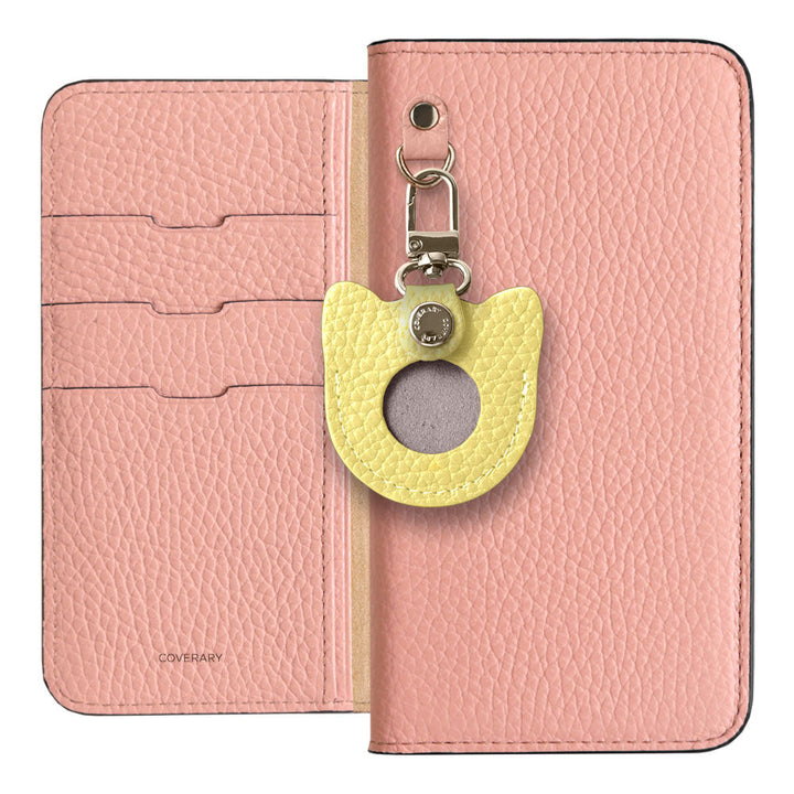 Genuine Leather 32 Colors Italian Shrink Leather Recommended Face Charm Can Badge Included Notebook-Style Case for Xperia Series