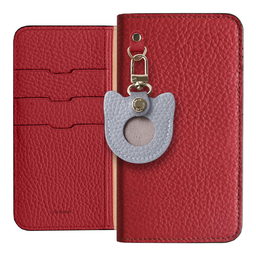 Genuine Leather 32 Colors Italian Shrink Leather Recommended Face Charm Can Badge Included Notebook-Style Case for Xperia Series