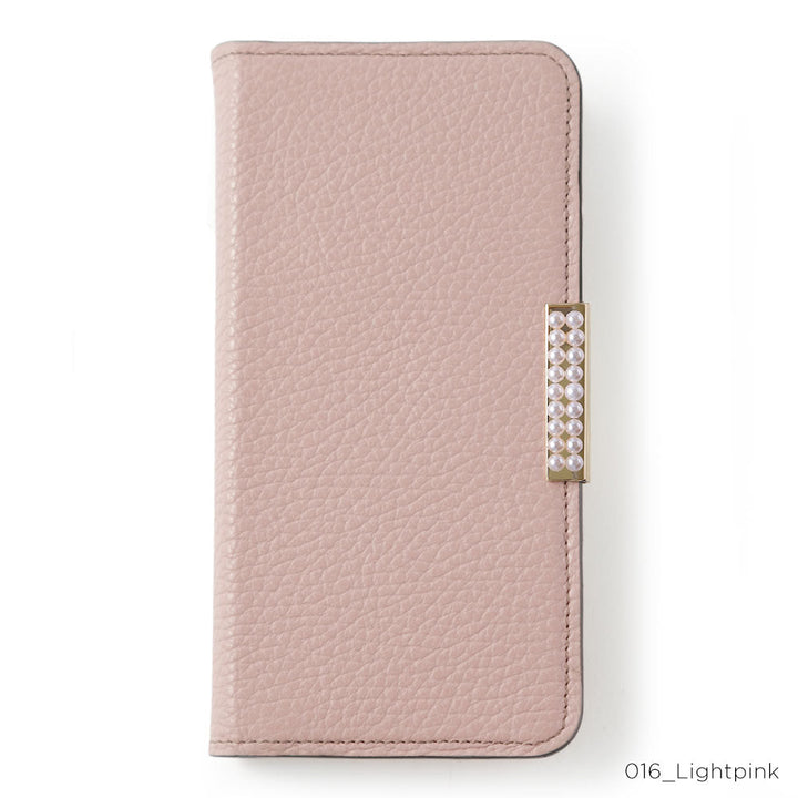 Cuir véritable 32 couleurs cuir italien grainé cadre perlé décor étui portefeuille série Galaxy