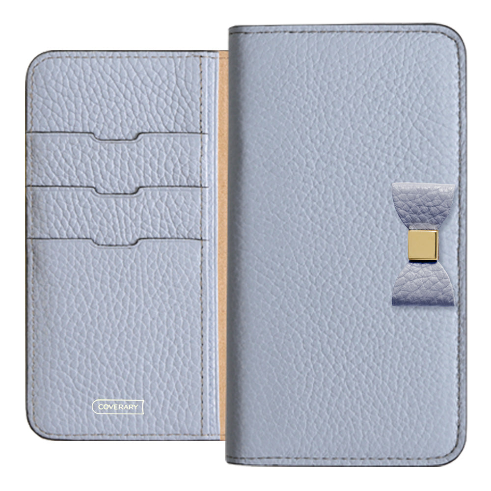 Cuir véritable 32 couleurs Cuir italien grainé Choix de décoration ruban Étui portefeuille Série AQUOS