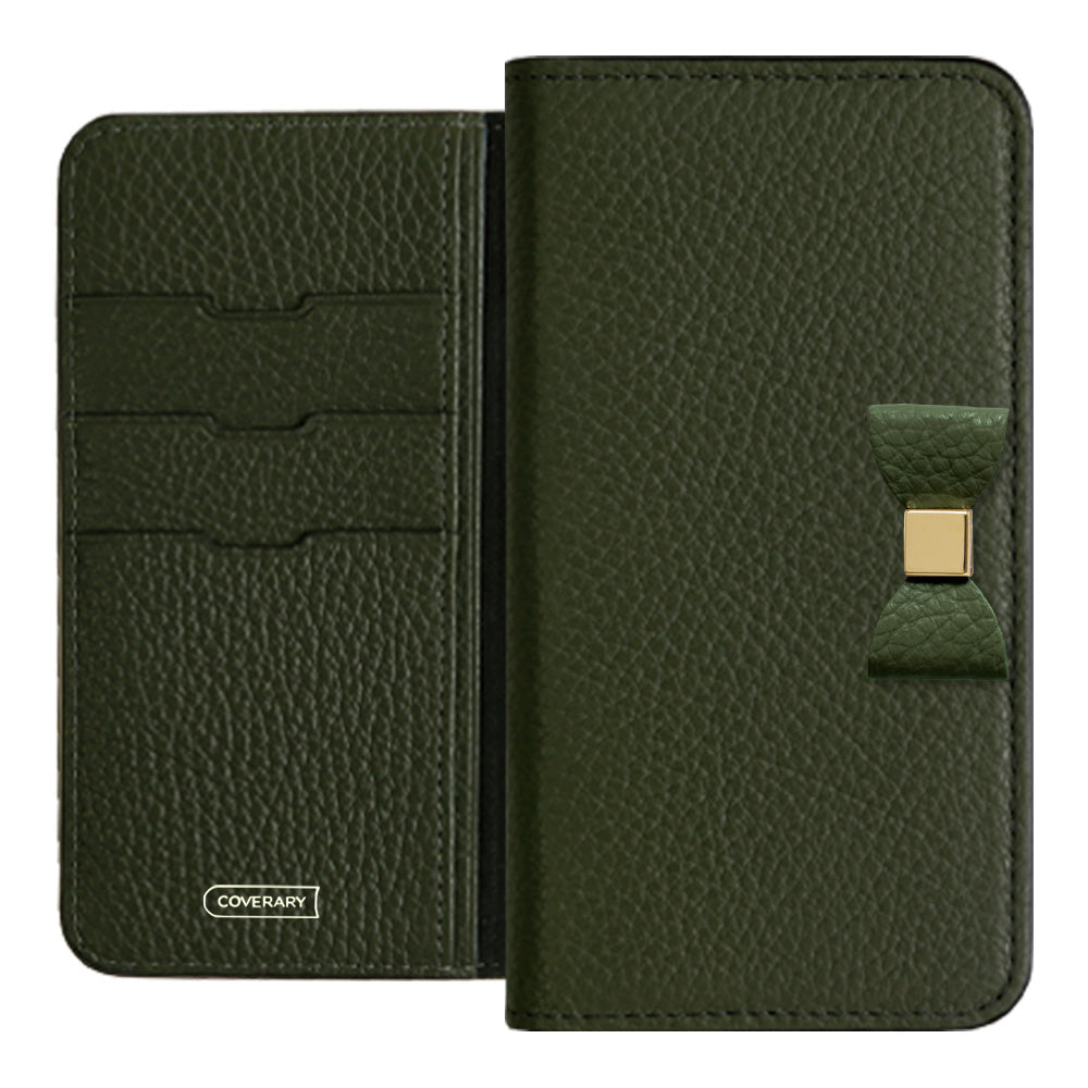 Cuir véritable 32 couleurs cuir italien grainé Choix de décoration ruban Étui portefeuille Série Google Pixel