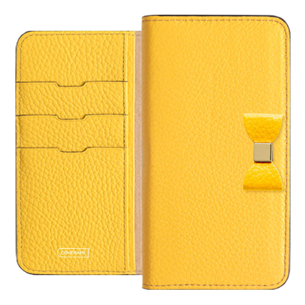 Cuir véritable 32 couleurs Cuir italien grainé Choix de décoration ruban Étui portefeuille Série Galaxy