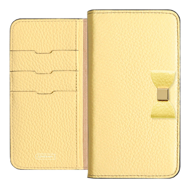 Cuir véritable 32 couleurs cuir italien grainé Choix de décoration ruban Étui portefeuille Série Google Pixel