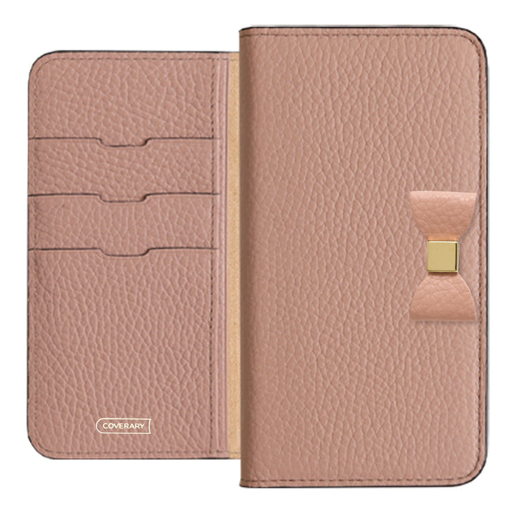 Cuir véritable 32 couleurs cuir italien grainé Choix de décoration ruban Étui portefeuille Série Google Pixel