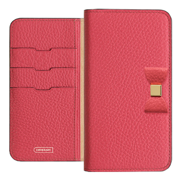 Cuir véritable 32 couleurs cuir italien grainé Choix de décoration ruban Étui portefeuille Série Google Pixel