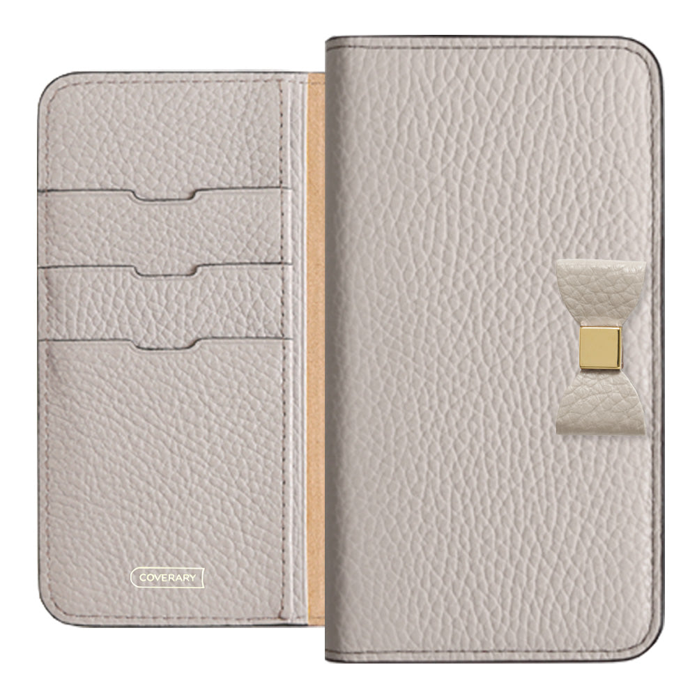 Cuir véritable 32 couleurs Cuir italien grainé Choix de décoration ruban Étui portefeuille Série Galaxy