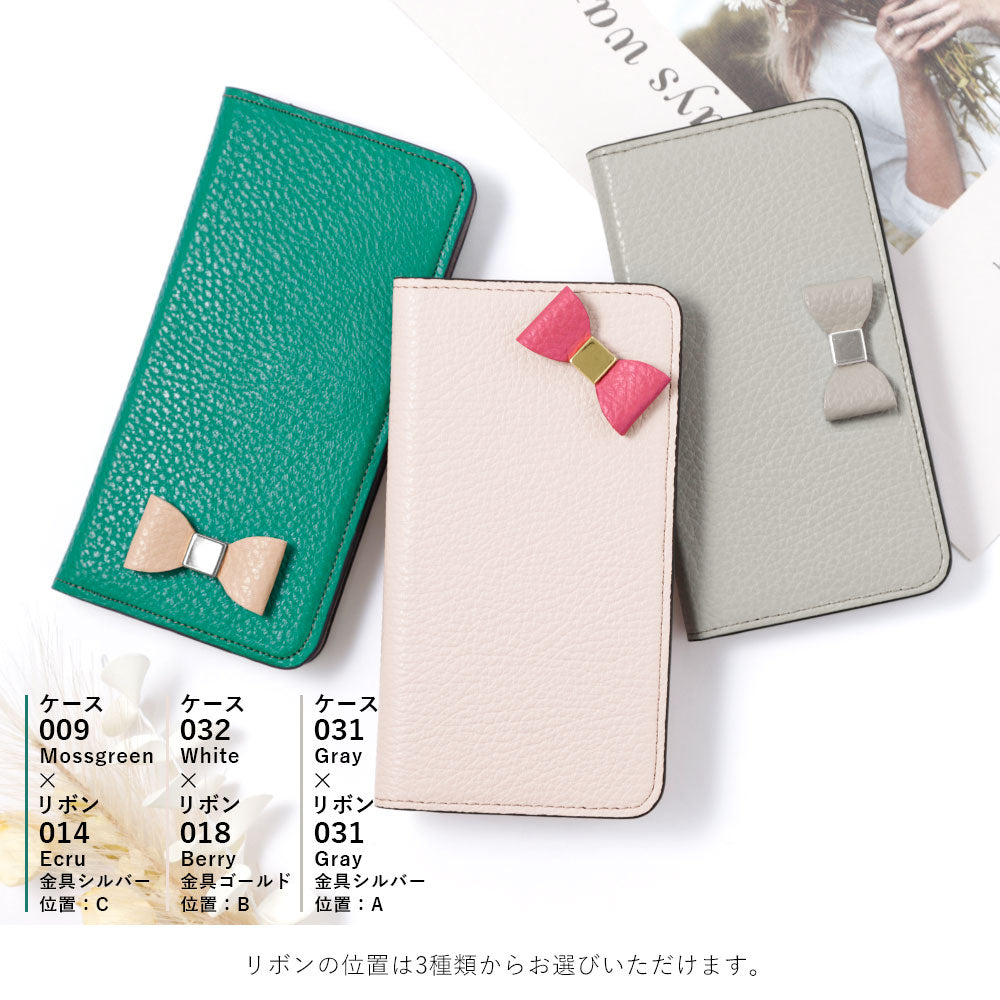 Cuir véritable 32 couleurs Cuir italien grainé Choix de décoration ruban Étui portefeuille Série AQUOS