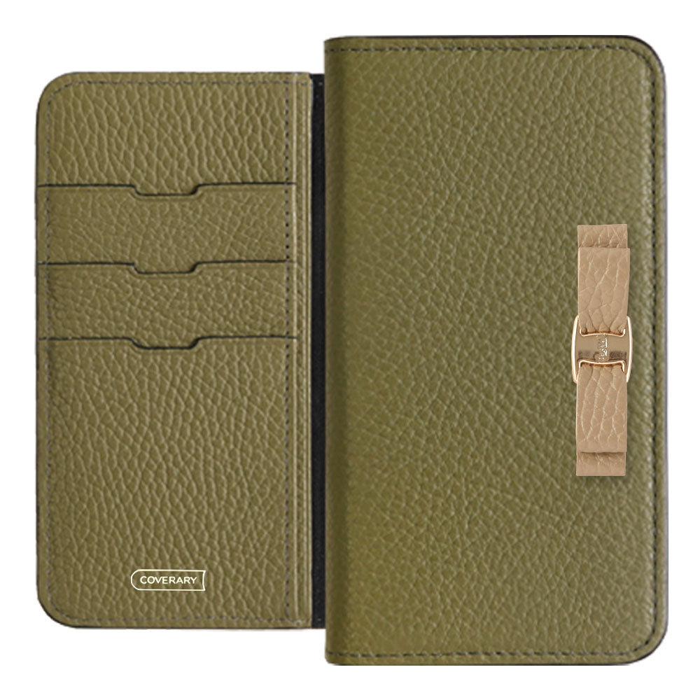 Genuine leather 32 colors Italian shrink leather simple ribbon decoration notebook-style case Google Pixel series