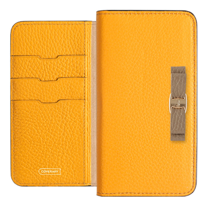 Genuine leather 32 colors Italian shrink leather simple ribbon decoration notebook-style case Google Pixel series