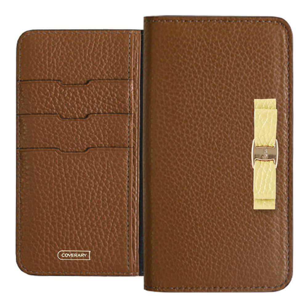 Genuine leather 32 colors Italian shrink leather simple ribbon decoration notebook-style case Google Pixel series